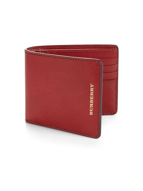 red burberry wallet|Burberry men's bifold wallet.